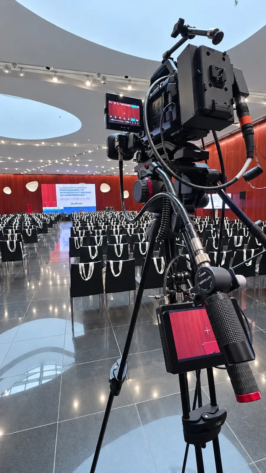 Technical camera set-up before doors open